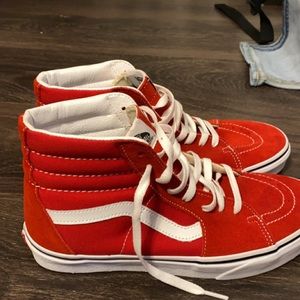 Red high top Vans